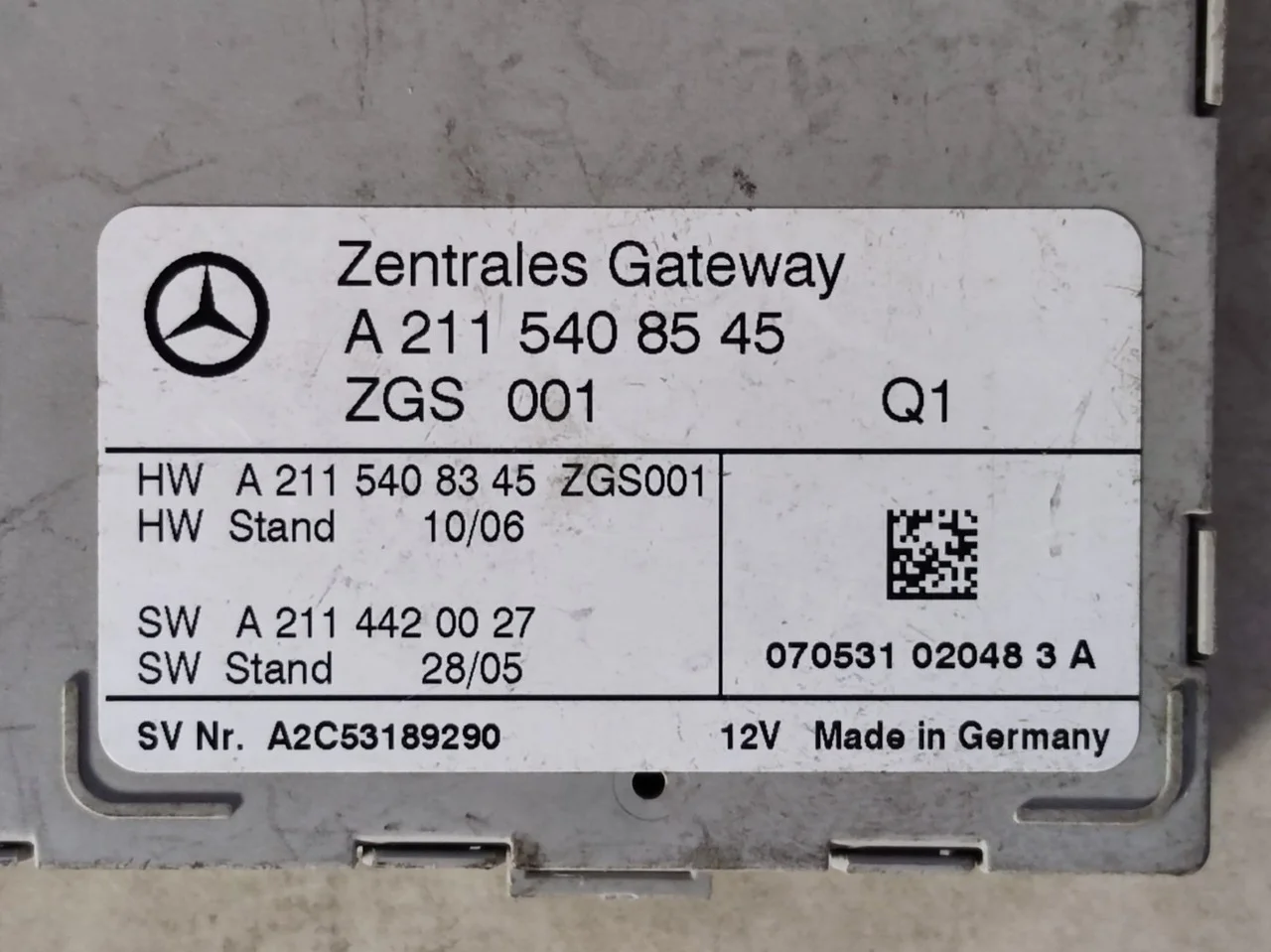 Блок управления центральным замком Mercedes-Benz E-class W211, S211 2115408545