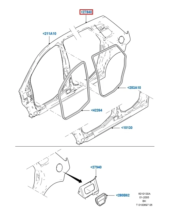 Крыло Ford Fiesta 2008 CBK