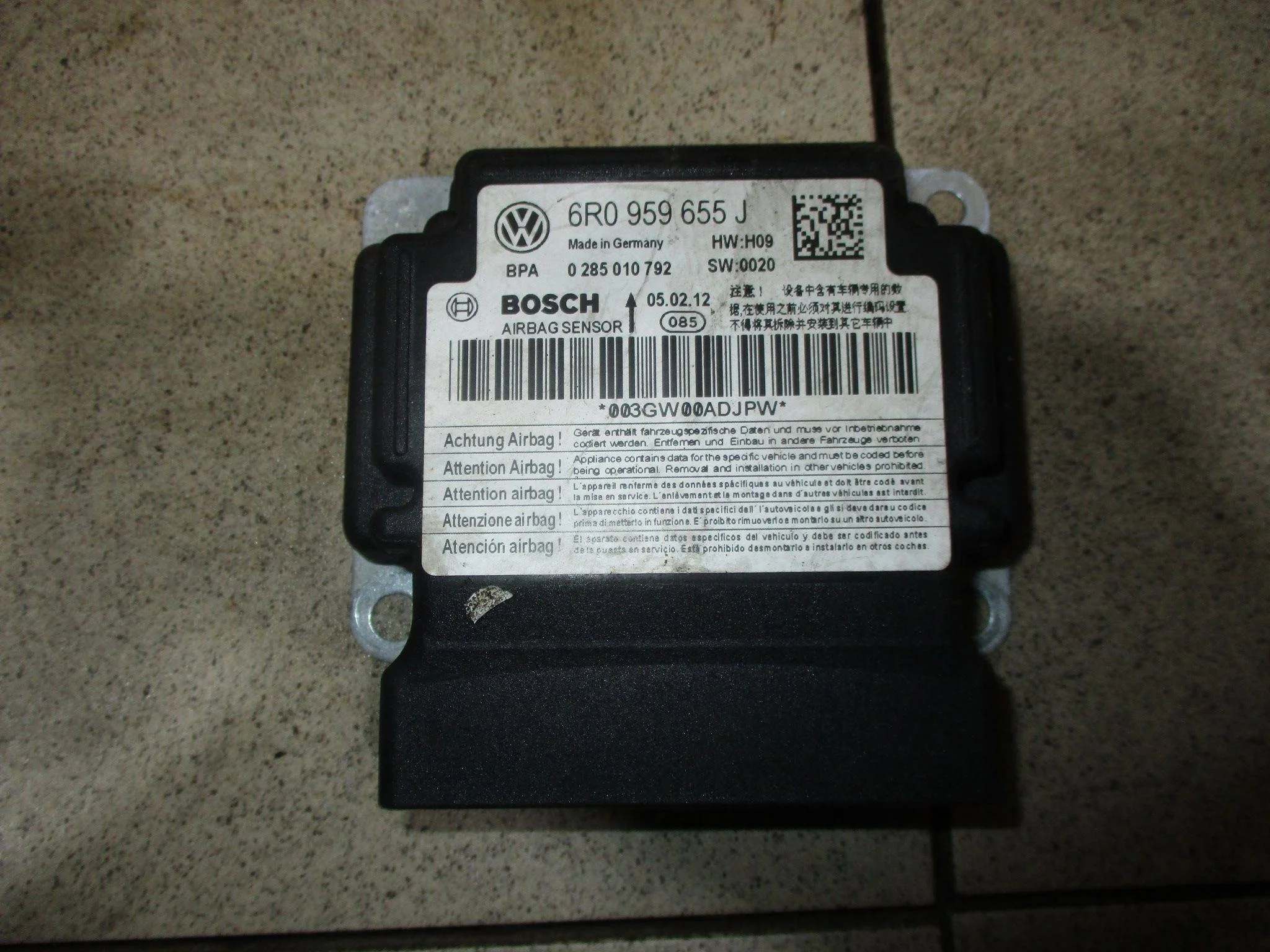 блок управления air bag VW Polo Sedan 2010-2020