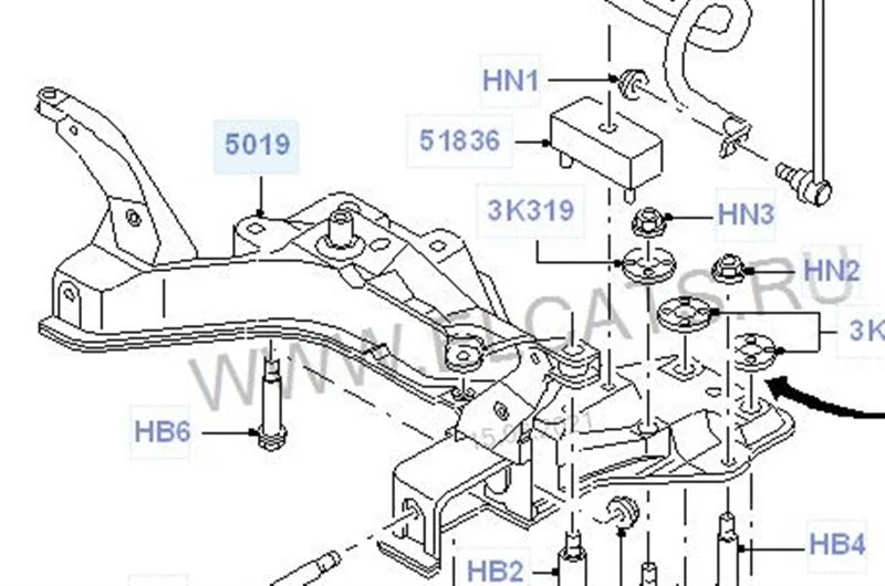 Балка подвески Ford Focus1