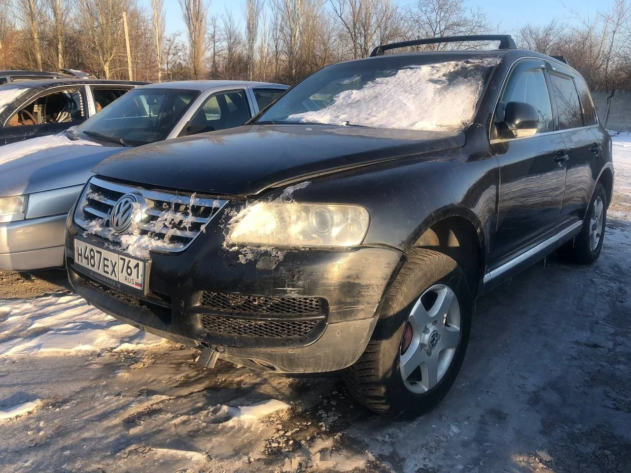 Замок двери передний левый Volkswagen Touareg I (7L) 2002-2010