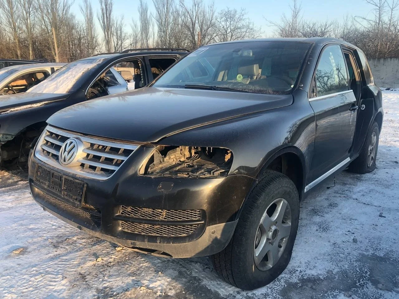 Замок двери передний левый Volkswagen Touareg I (7L) 2002-2010