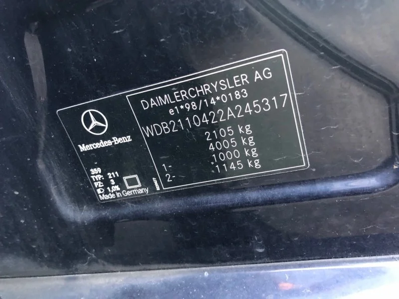 Продажа Mercedes-Benz E class 1.8 (163Hp) (271.941) RWD AT по запчастям