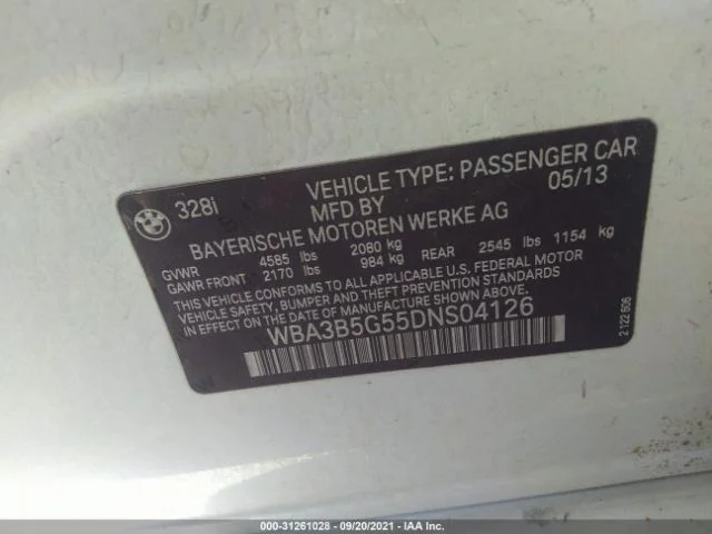 Продажа BMW 3er 2.0 (245Hp) (N20B20) 4WD AT по запчастям