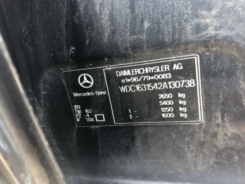 Продажа Mercedes-Benz M class 3.2 (215Hp) (112.942) 4WD AT по запчастям